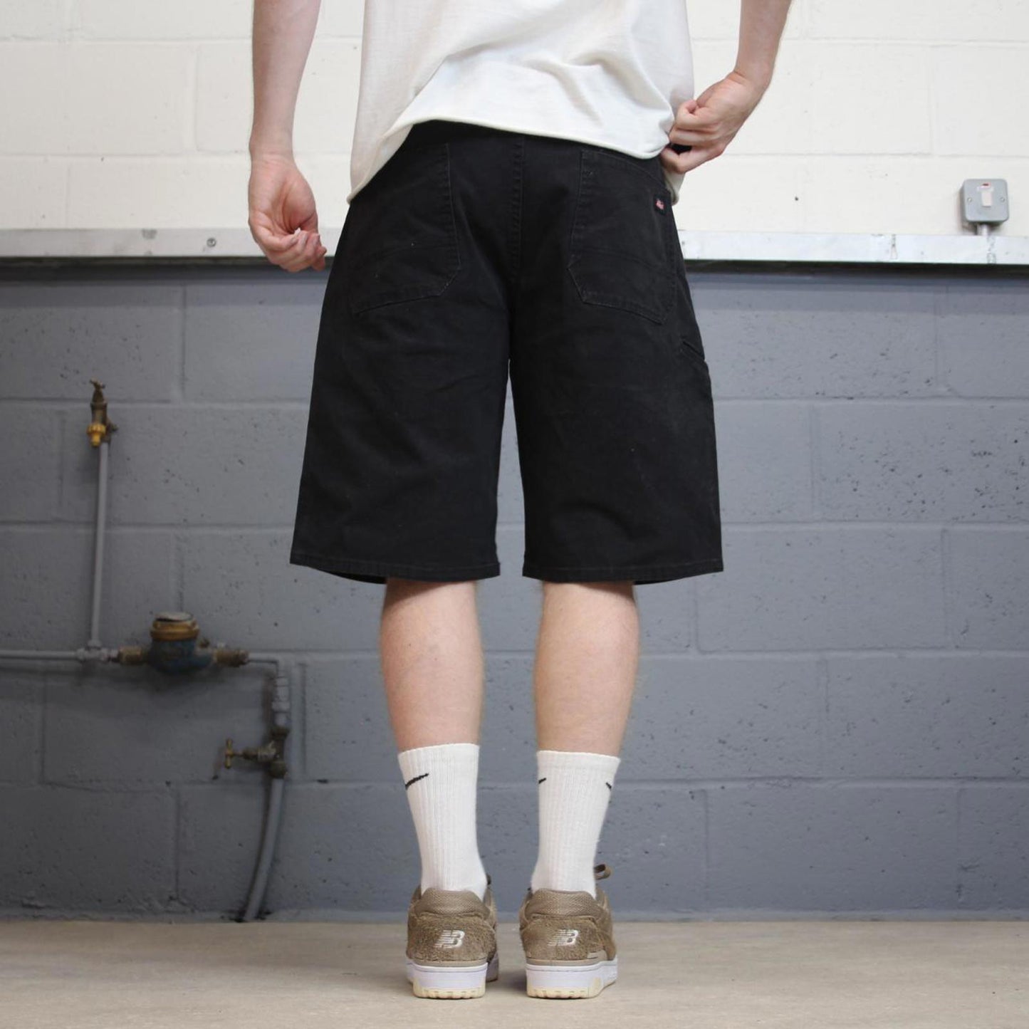 Black Dickies carpenter jorts W34 Loose canvas denim skate style shorts