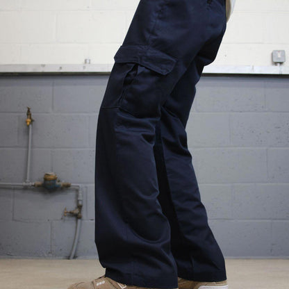 Vintage baggy cargo trousers W32L30 navy Red Kap loose leg chino style skater pants