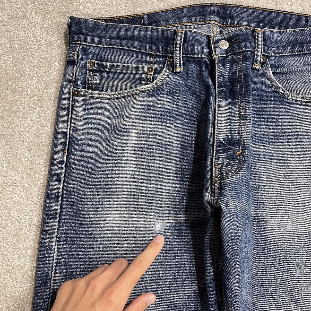 Y2K Levi’s 505 jeans W36L30 blue 100% cotton straight fit 5 pocket belt loops red tab logo
