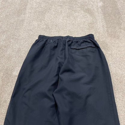 Y2k loose Nike tracksuit bottoms navy Loose lined embroidered track pants