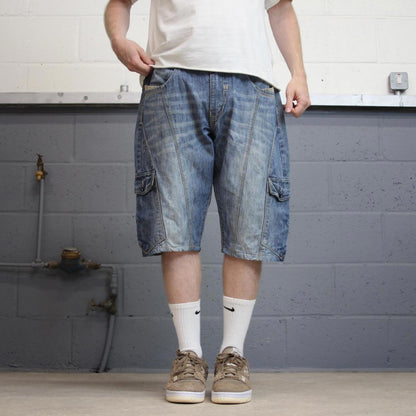 Blue Mish Mash Cargo jorts W38
