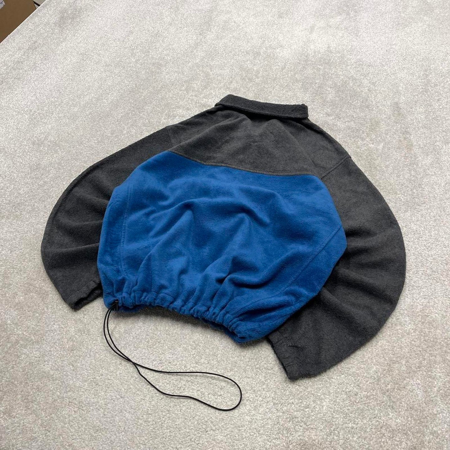 00s Columbia technical fleece XL men's grey blue full zip up y2k style autumn adjustable waist