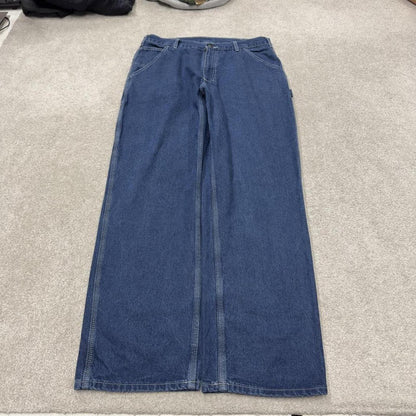 Carhartt baggy carpenter jeans denim blue Loose wide leg workwear skater pants