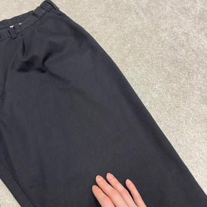 Y2k pleated Dickies carpenter work pants black Loose twill chino skate style cargo trousers