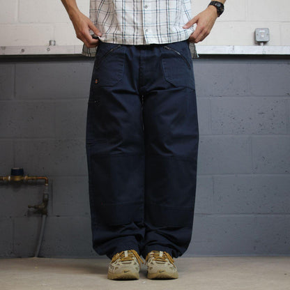 Dickies double knee works pants navy W38L30 Loose chino utility skate cargo work trousers
