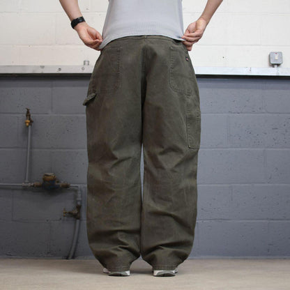 Dickies carpenter jeans W44L30 90s skate style green thick canvas cargos