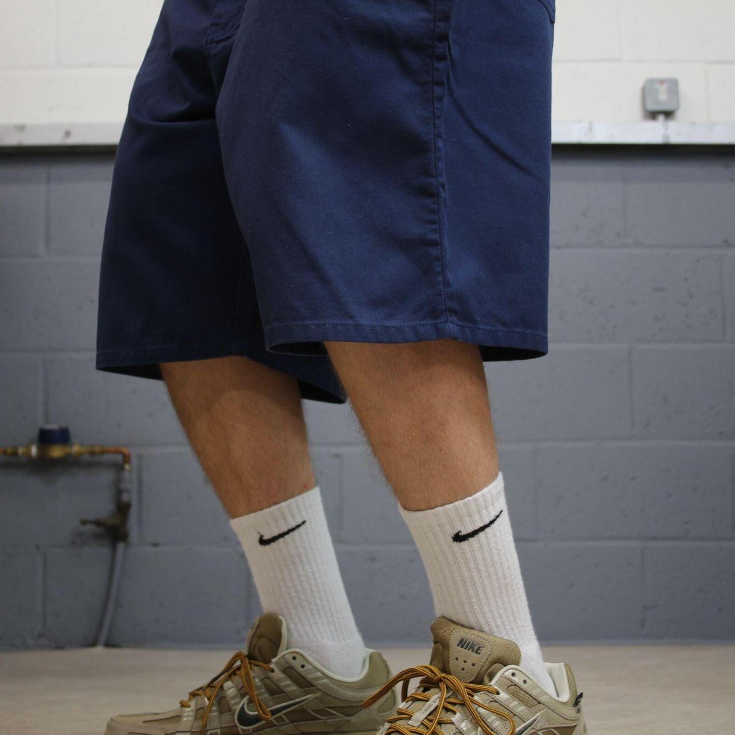 Dickies chino shorts Y2K navy Chino style skater shorts loose leg festival