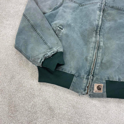 Vintage turquoise Carhartt Santa Fe bomber jacket XL Detroit cropped