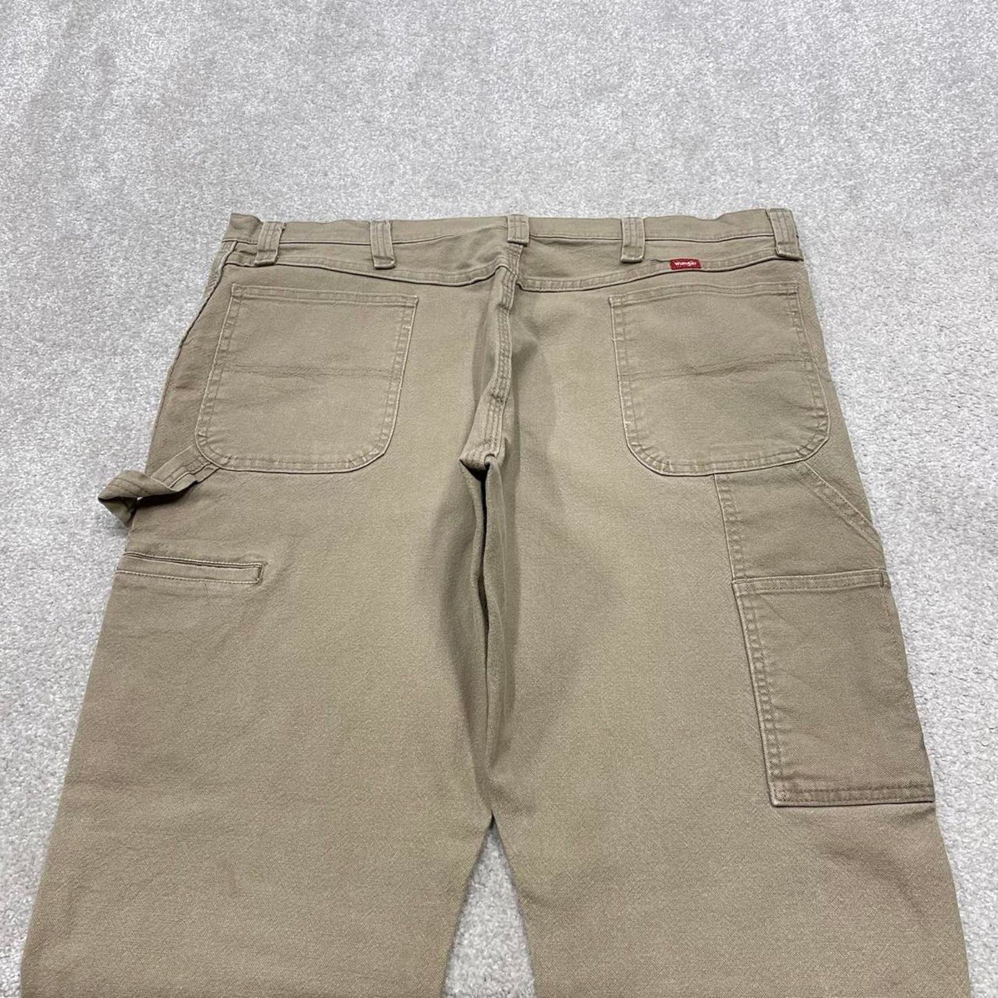 Y2K Wrangler carpenter jeans loose fit khaki Wide leg canvas skate style workwear cargo pants