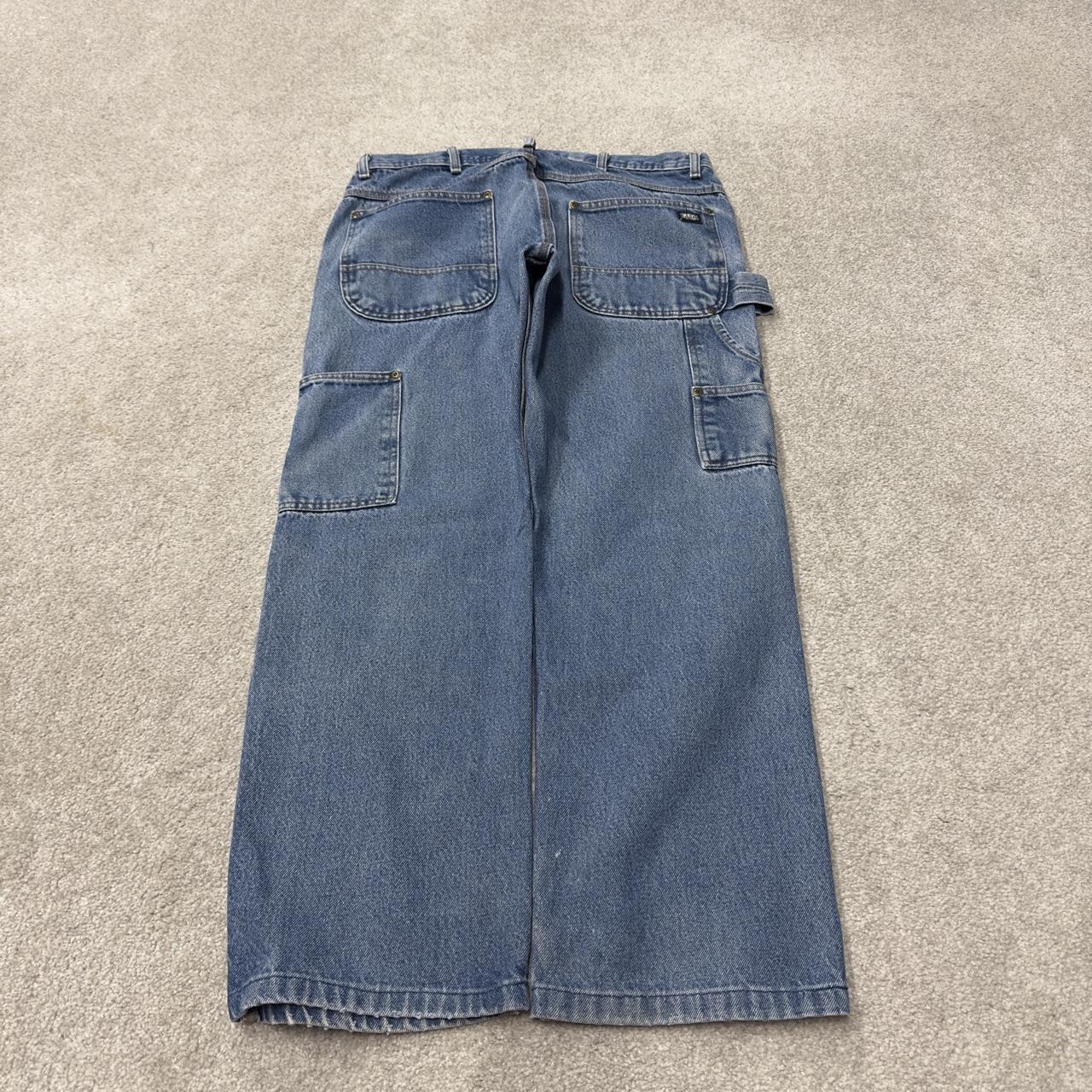 Denim double knee carpenter jeans y2k W34L29 blue Straight leg skater style work cargos