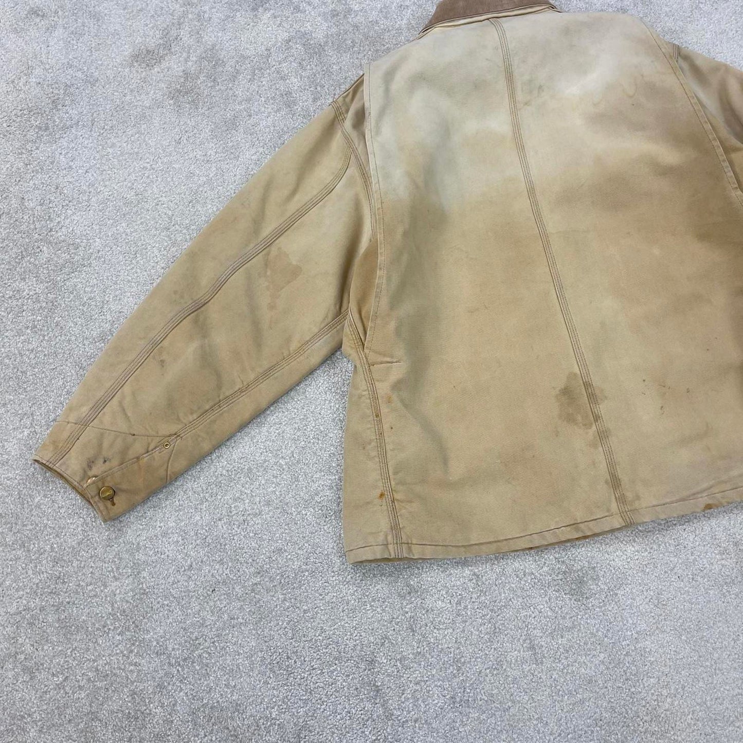 Vintage Carhartt Michigan jacket XXL tan chore canvas worker coat