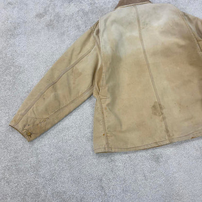 Vintage Carhartt Michigan jacket XXL tan chore canvas worker coat