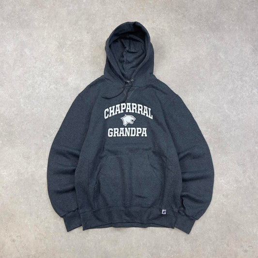 Grey vintage Russel hoodie M