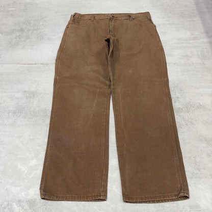 Baggy Dickies carpenter jeans W38L32 90s skate style brown thick canvas cargos