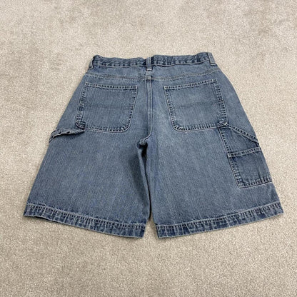 Baggy denim shorts carpenter blue Urban Star skater style summer festival cargo jorts