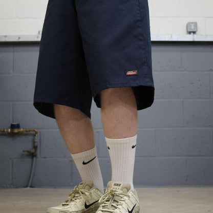 Dickies carpenter shorts long leg navy Twill chino skater style shorts loose long leg