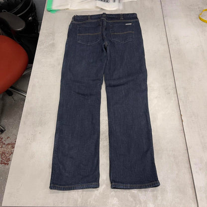 Blue Carhartt jeans size 6 short W30L30 straight fit denim pants fleece lined