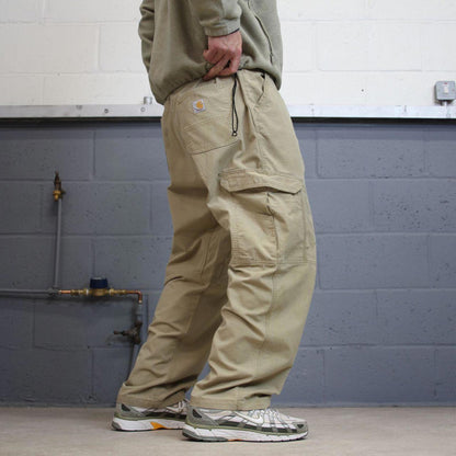 Carhartt cargo skater pants W42 L30 mens tan relaxed 90s style cargos