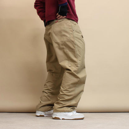 Baggy Wrangler carpenter trousers W42L30 sand brown 90s workwear skate style cargo pants