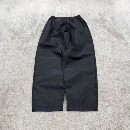 Vintage y2k baggy Nike tracksuit bottoms black Wide leg swoosh logo elasticated track pants