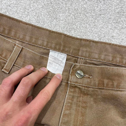 Baggy Carhartt carpenter jeans W38L30 loose wide leg 90s skater style canvas cargo pants 100% cotton