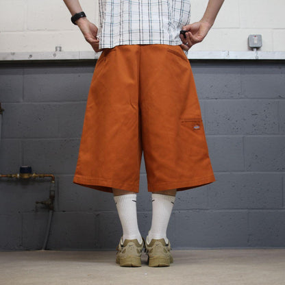 Dickies baggy chino shorts carpenter orange Chino style skater shorts long wide leg festival