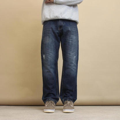 Blue A. Prodigee jeans W30L30 Y2K distressed style hip hop jeans