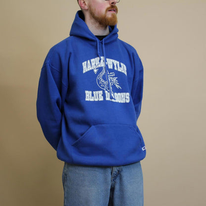 Blue vintage Russell hoodie XL