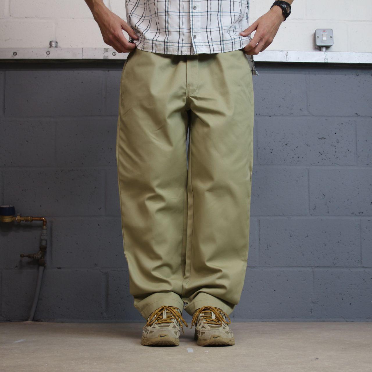 Dickies chino pants khaki slim straight fit W40L30 Twill chino style skate work trousers