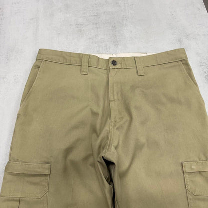 Dickies cargo trousers casual workwear W34L32 Khaki cargos y2k skater style pants utility streetwear