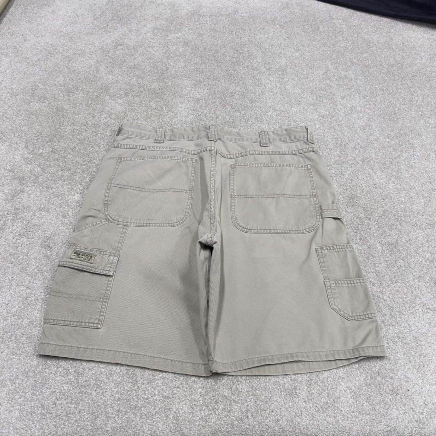 Wrangler carpenter shorts summer beige Loose 100% cotton cargo shorts summer festival