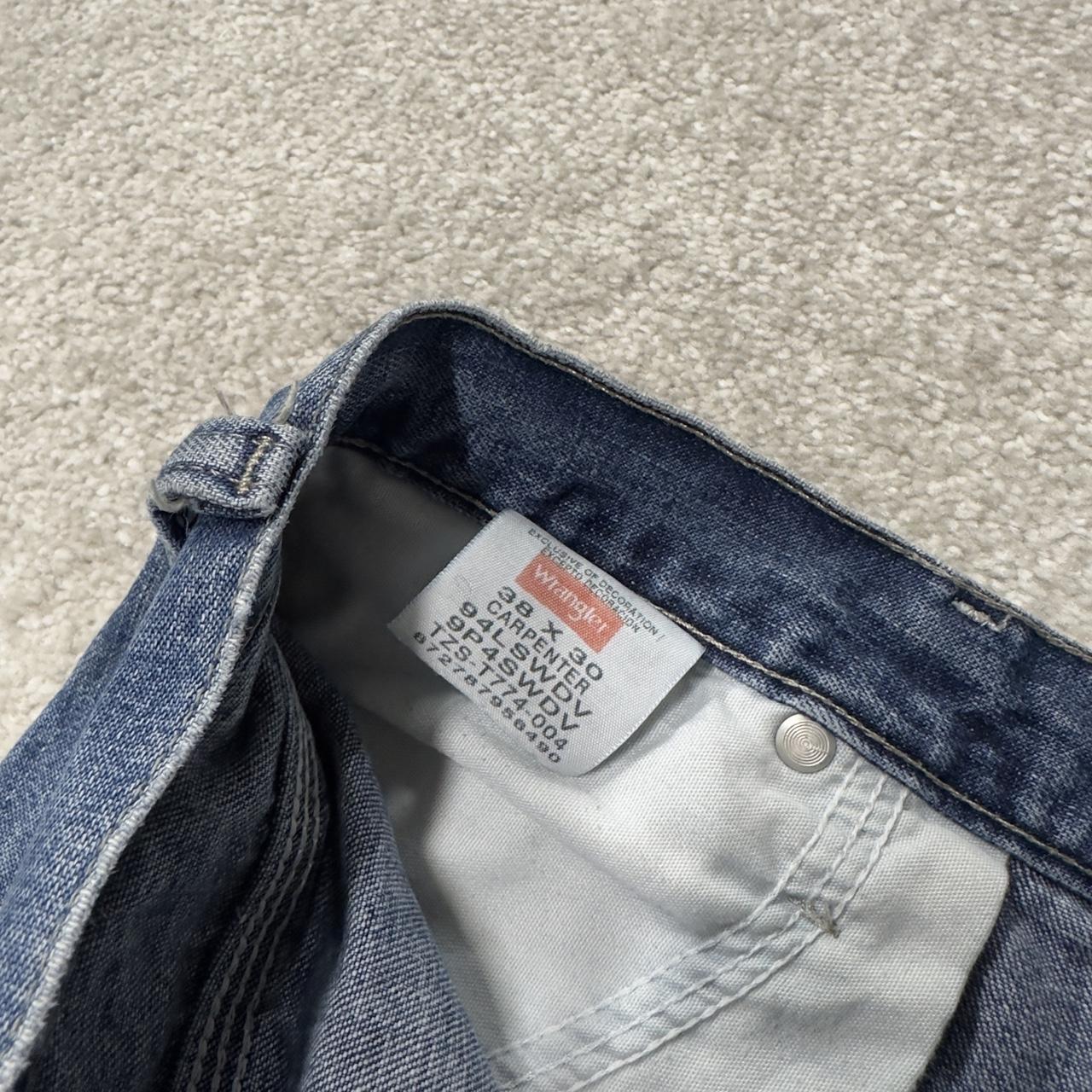 Wrangler baggy carpenter shorts Y2K blue Loose fit long denim cargo jorts summer