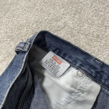 Wrangler baggy carpenter shorts Y2K blue Loose fit long denim cargo jorts summer