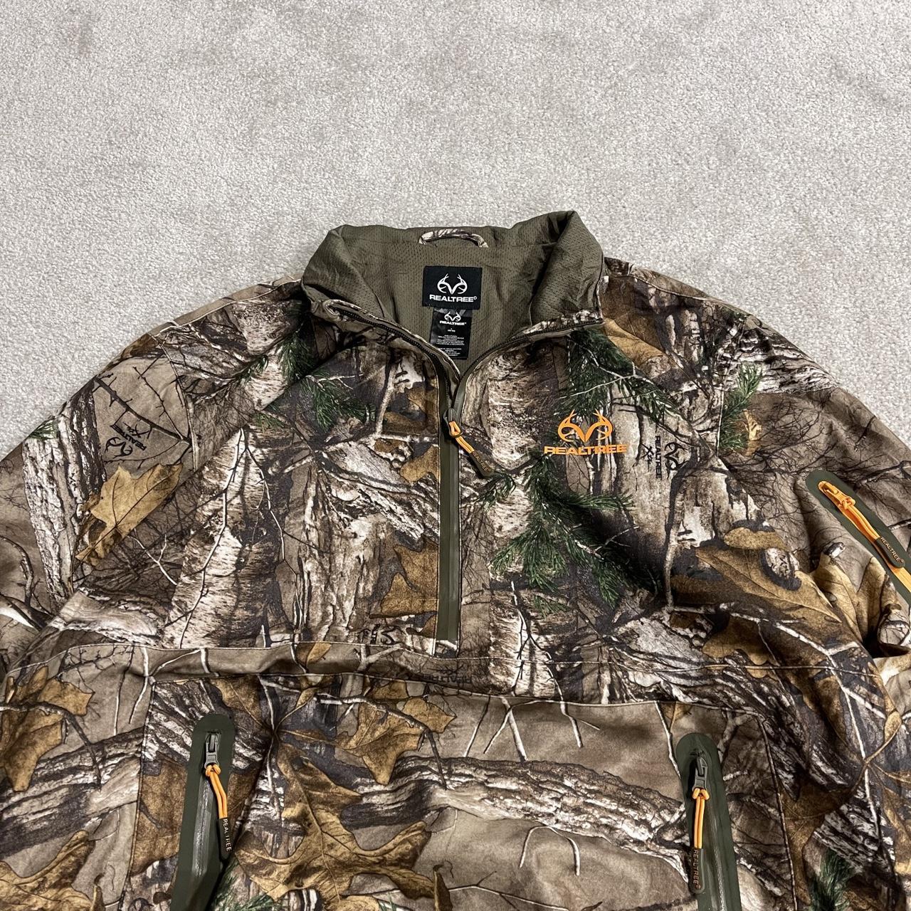 Realtree camo windbreaker fleece jacket khaki Pullover y2k technical adjustable camouflage coat
