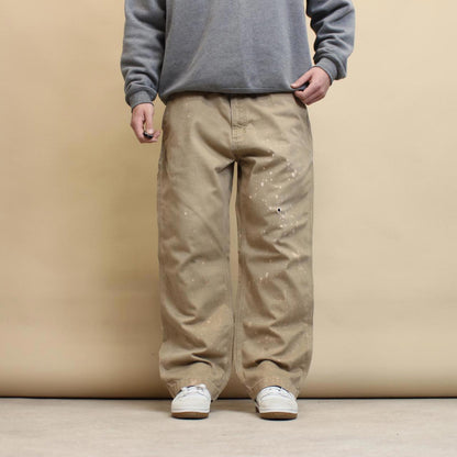 Carhartt carpenter trousers W40L30 relaxed fit tan 90s style cargos