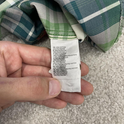 North Face checkered short sleeve shirt green TNF festival surf style check shirt button down summer