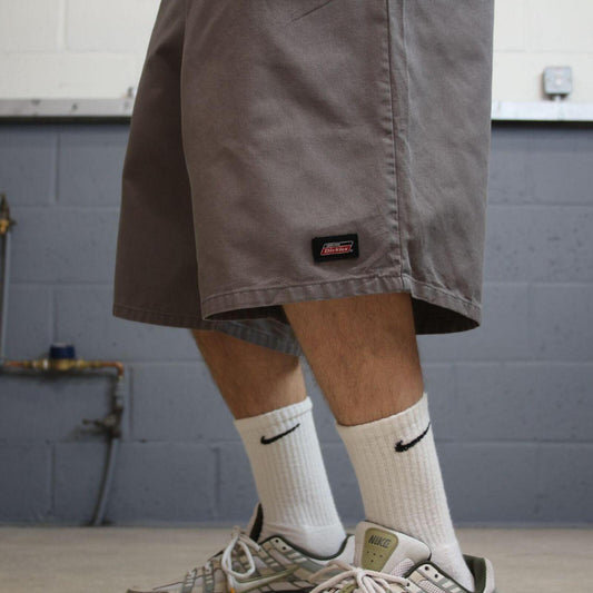 Dickies baggy shorts carpenter faded grey Twill chino skater style shorts wide loose leg