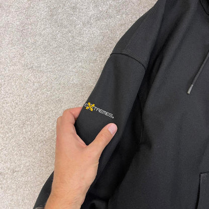 Black hooded Carhartt active jacket L 90s style canvas skater bomber