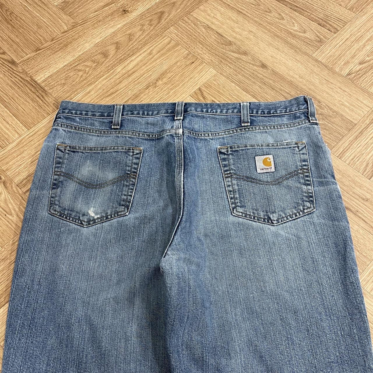 Vintage Carhartt jeans relaxed fit Y2K loose straight blue denim work pants