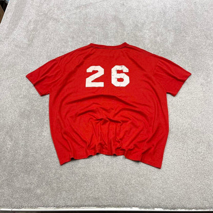 Vintage 90s Russell boxy fit graphic t shirt red Russell Athletic single stitch MLB Cardinals tee