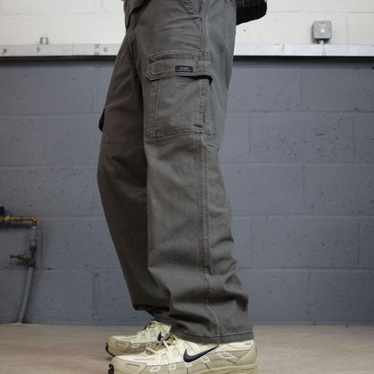 Wrangler cargo pants y2k grey W33L30 relaxed fit skater work utility pants