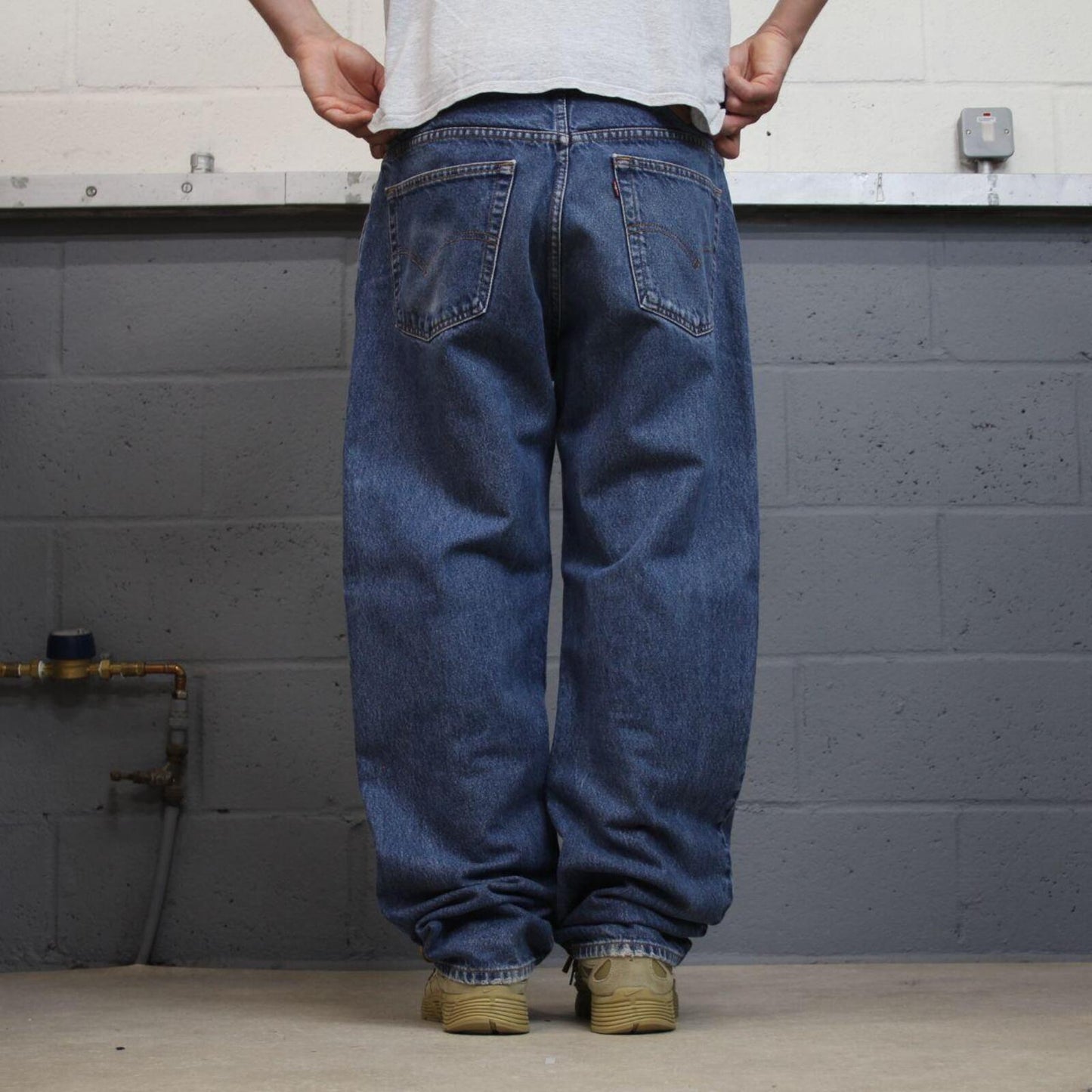 Levi’s 505 y2k straight leg jeans blue Regular fit denim pants red tab logo