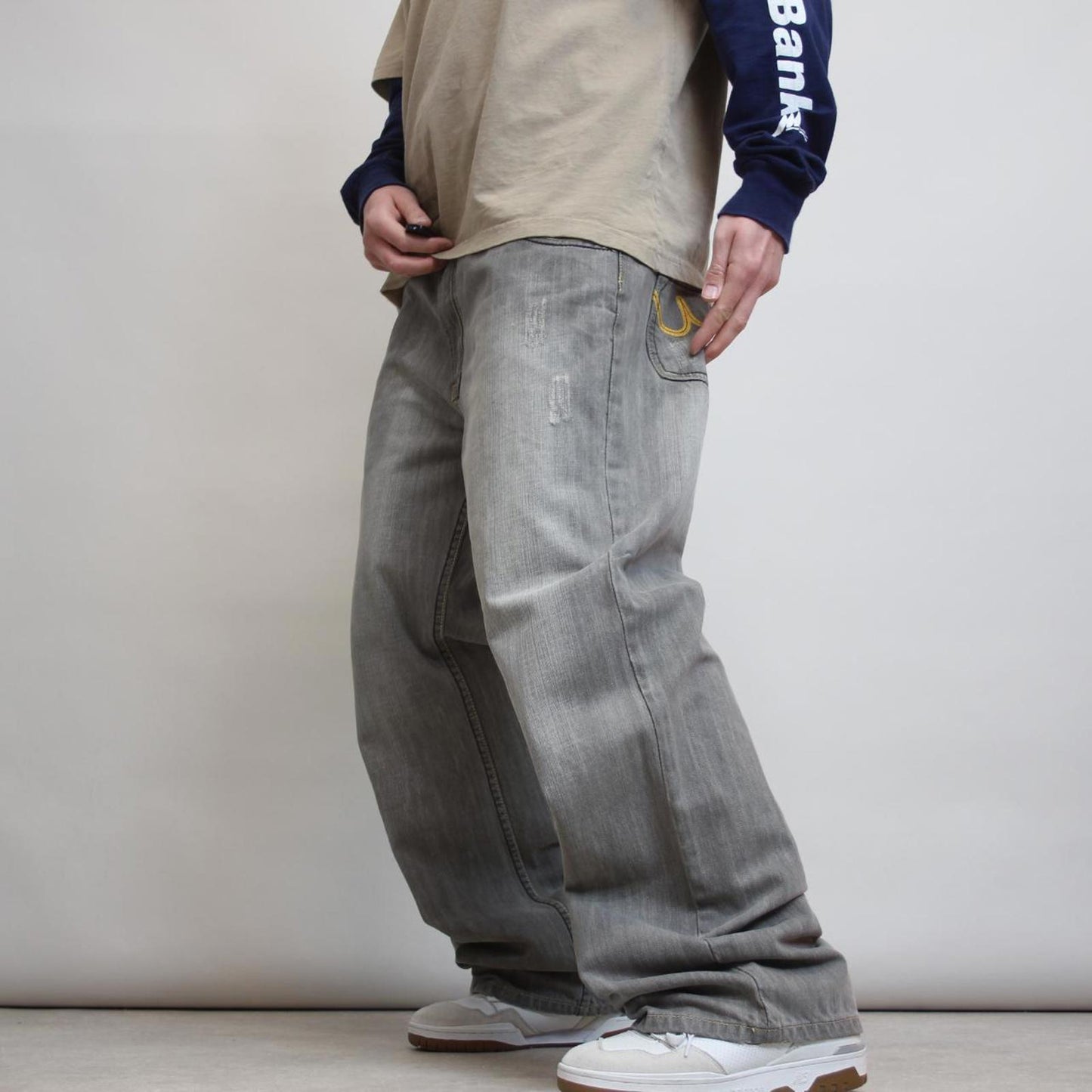 Baggy embroidered grey Pepe jeans W38 L32