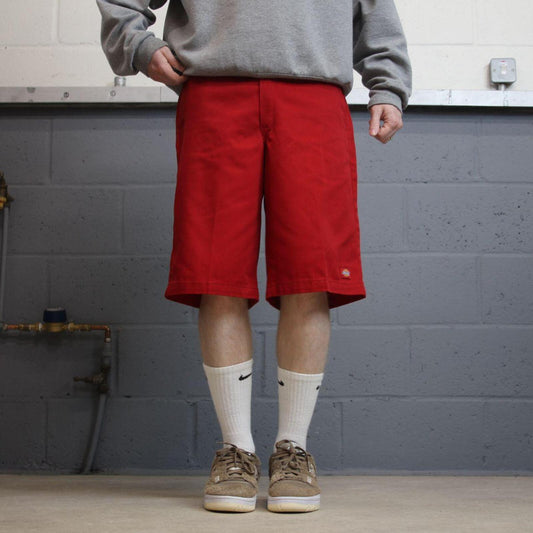 Dickies baggy carpenter shorts red Twill style chino skater shorts loose leg festival