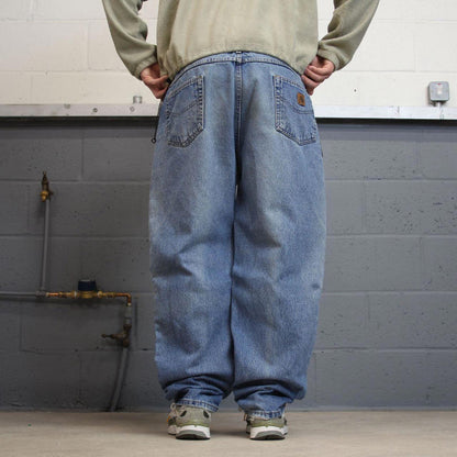 Y2K baggy Carhartt denim jeans blue Loose relaxed fit skate style workwear pants