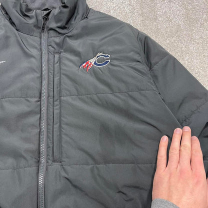 00s Nike jacket y2k style XL men's grey full zip padded windbreaker coat technical