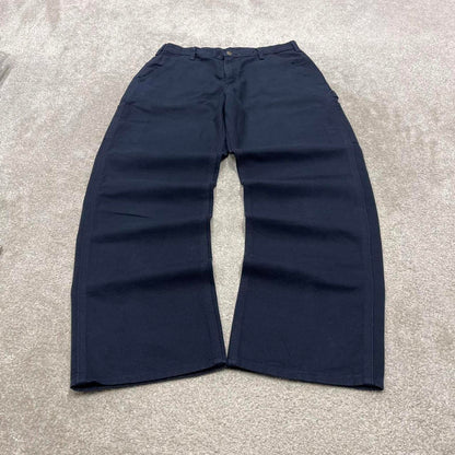 Vintage baggy Carhartt carpenter jeans navy W34L32 90s skater style canvas cargos