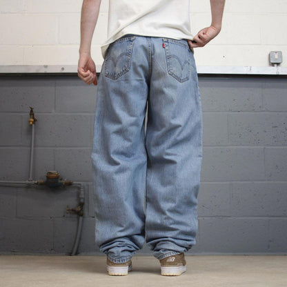 Baggy Levis 560 jeans W34L36 blue loose 90s style skater jeans red tab logo