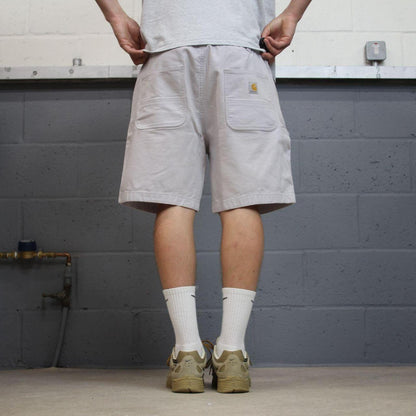 Carhartt cargo shorts canvas lilac grey Canvas relaxed fit skate style work shorts