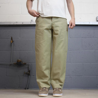 Khaki Dickies Pants W32L30 loose twill chino 90s style skater pants